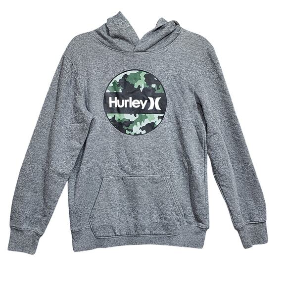 Hurley Hoodie Pullover Boys Heather Gray Size 18/20 - Picture 1 of 6